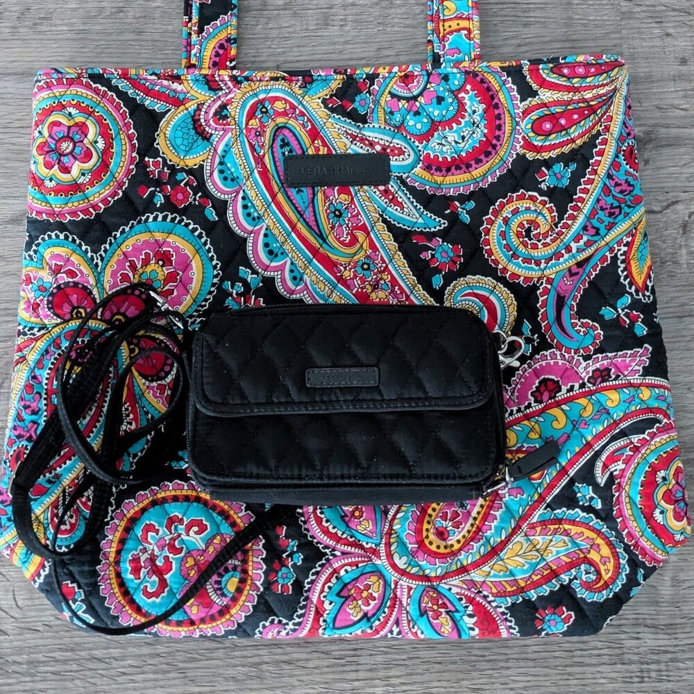 Vera Bradley Quilted Tote Bag & All-in-One Clutch Wallet - Brand New - Picture 2 of 6